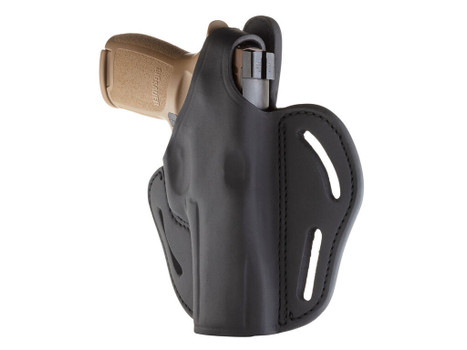 1791 Gunleather BHX5SBLR BHX OWB 05 Stealth Black Leather Belt Slide Fits Sig P320/Ruger Security-9