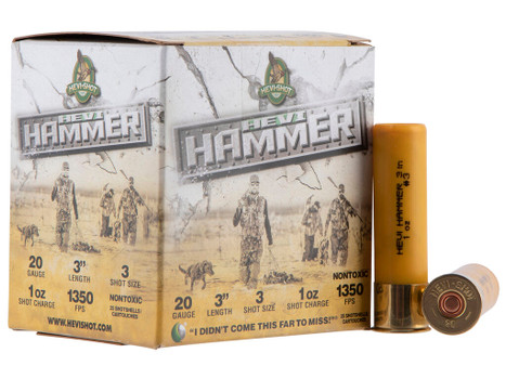 HEVI-Shot HS29003 HEVI-Hammer 20Gauge 3" 1oz 3Shot 25 Per Box/10 Case