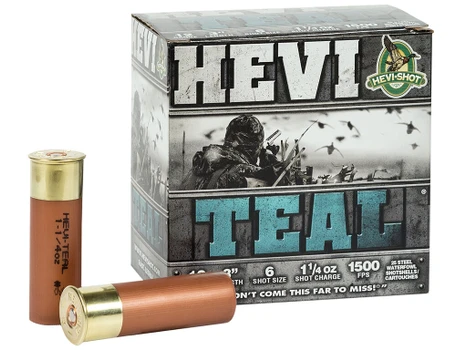 HEVI-Shot HS60006 HEVI-Teal 12Gauge 3" 1 1/4oz 6Shot 25 Per Box/10 Case