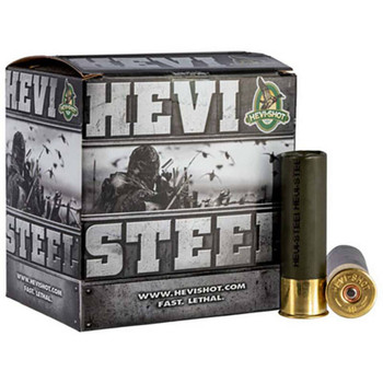 HEVI-Shot Hevi-Steel 12 Gauge Shotshell Ammunition, 3 Inch, 1500 FPS, 1 1/4 Ounce, BBB Shot - 25 Cartridge Box ( 25 / 1 )
