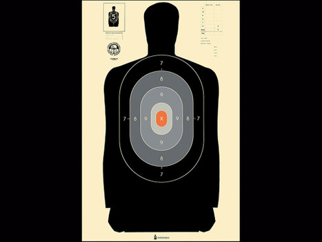 Action Target B27NCJA100 Qualification NC Criminal Justice Academy Silhouette Paper Hanging 24" x 45" Black/Gray/White 100 Per Box