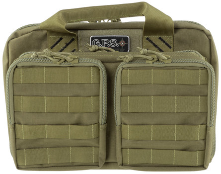 GPS Bags T1312PCT Tactical Quad 2 Tan 1000D Polyester with YKK Lockable Zippers 8 Mag Pockets 2  Ammo Front Pockets Visual ID Storage System  Holds Up To 6 Handguns UPC: 819763010863