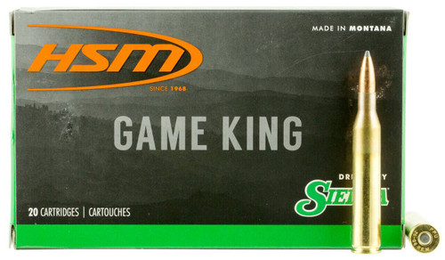 HSM Game King Hyper Velocity Centerfire Ammunition, 25-06 Remington, Sierra GameKing Spitzer Boat Tail, 100 Grain - 20 Cartridge Box ( 20 / 1 )