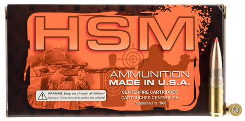 HSM Match Subsonic Centerfire Ammunition, 300 Blackout, Hornady A-Max, 208 Grain - 20 Cartridge Box ( 20 / 1 )