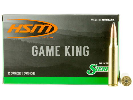 HSM 338LAPUA14N Game King 338 Lapua Mag 215 gr Sierra GameKing Spitzer Boat Tail 20 Per Box/ 20 Case