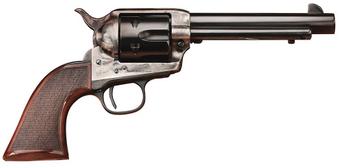 Taylors  Company 4109DE Smoke Wagon Deluxe 45 Colt LC 6rd 4.75 Blued Cylinder  Barrel Color Case Hardened Steel Frame Checkered Walnut Grip UPC: 839665004760