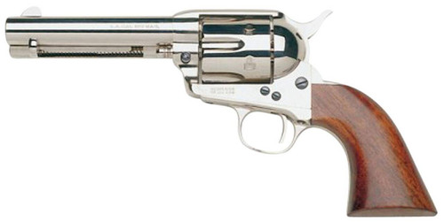 Taylors  Company 555121 1873 Cattleman 45 Colt LC Caliber with 4.75 Barrel 6rd Capacity Cylinder Overall NickelPlated Finish Steel  Walnut Grip UPC: 839665008911