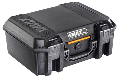 Pelican VCV300 Vault Case Large Size made of Polymer with Black Finish Heavy Duty Handles Foam Padding  2 Push Button Latches 16 L x 11 W x 6.50 D Interior Dimensions UPC: 019428160340