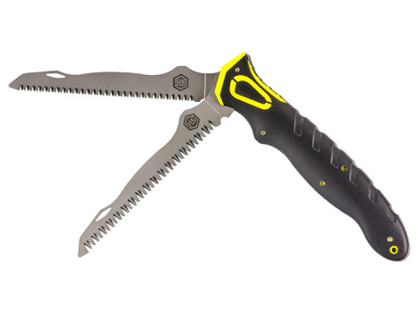 Hunters Specialties 100053 Command Grip Dual Saws Folding 5CR15/3CR14 SS 12" Long Saw Blade Black Rubber Handle