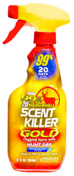 Wildlife Research 1252 Scent Killer Gold  Odor Eliminator Odorless Scent 12 oz Trigger Spray UPC: 024641012529