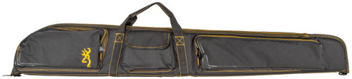 Browning 1419559902 Black  Gold Shotgun Case made of 600D Polyester Ripstop with Black Finish  Yellow TrimBuckMark Logo Double Zipper Foam Padding Pocket  Padded Shoulder Strap 54 L UPC: 023614937661