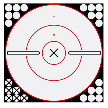 Shoot-N-C 12 Inch White / Black X Bull's-Eye, 5 Targets - 120 Pasters UPC: 029057340198
