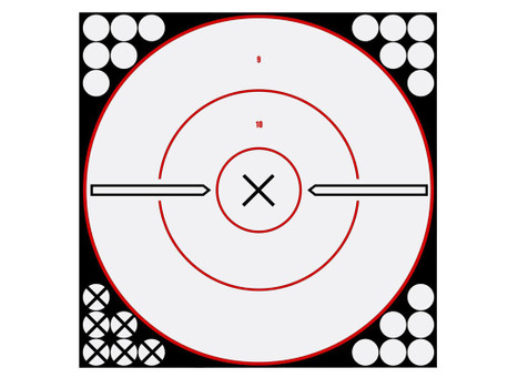 Birchwood Casey 34019 Shoot-N-C Reactive Target Self-Adhesive Paper Black/White 12" Bullseye 5 Pack