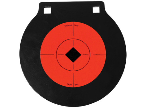 Birchwood Casey 47608 World of Targets Double Hole 6" Black/Orange AR500 Steel Circle w/Crosshair & Diamond Hanging