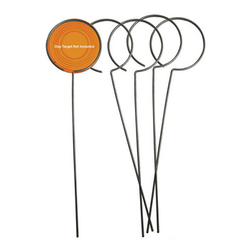 Birchwood Casey 49010 Clay Holder Stand Target Stand Silver Wire Standing 5 Pack UPC: 029057490107