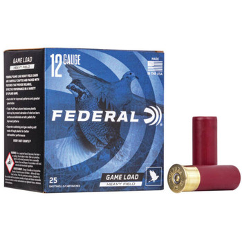 Federal Game Load 12 Gauge Shotshell Ammunition, 2 3/4 Inch, 1255 FPS, 1 1/8 Ounce, #4 Shot - 25 Cartridge Box ( 25 / 1 )