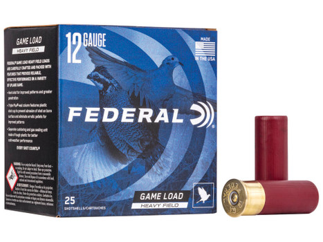Federal H1236 Game-Shok Heavy Field 12Gauge 2.75" 1 1/8oz 6Shot 25 Per Box/10 Case