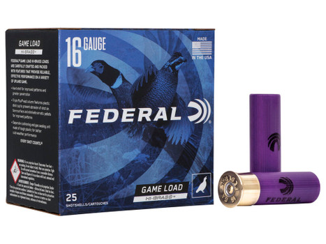 Federal H16375 Game-Shok High Brass 16Gauge 2.75" 1 1/8oz 7.5Shot 25 Per Box/10 Case