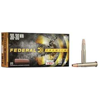 Federal Barnes TSX Hyper Velocity Centerfire Ammunition, 30-30 Winchester, Barnes TSX, 150 Grain - 20 Cartridge Box ( 20 / 1 )