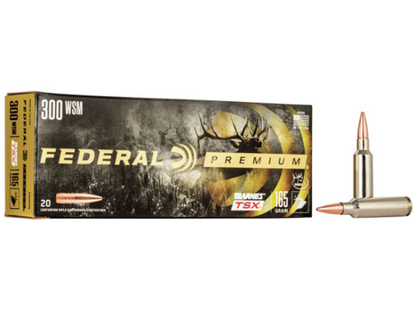 Federal P300WSMG Premium 300WSM 165gr Barnes TSX 20 Per Box/10 Case
