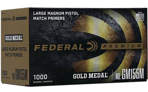Federal GM155M Gold Medal Premium Large Pistol Mag Multi Caliber Handgun 1000 Per Box UPC: 029465156916