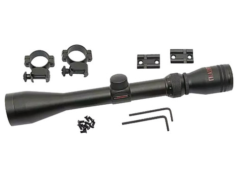 Traditions A1171 Muzzleloader Scope Pack 3-9x 40mm Duplex Reticle Matte Black Includes Medium Rings & 2 Piece Base