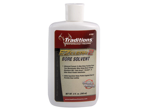 Traditions A1936 EZ Clean 2 Bore Solvent Against Fouling Rust 8 oz Squeeze Bottle