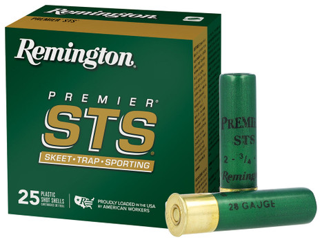 Remington Ammunition 28053 Premier STS 28 Gauge 2.75" 3/4 oz 9 Shot 25 Per Box/ 10 Cs