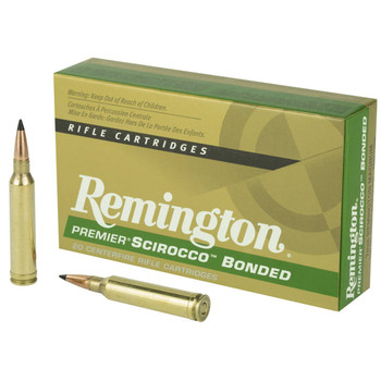 Remington Premier Scirocco Bonded Hyper Velocity Centerfire Ammunition, 7mm Rem Mag, Swift Scirocco Bonded, 150 Grain - 20 Cartridge Box ( 20 / 1 )
