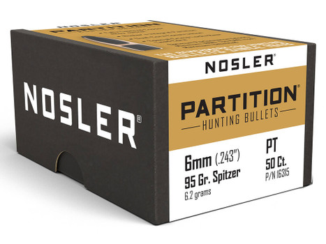 Nosler 16315 Partition 6mm 95gr Partition 50/Box