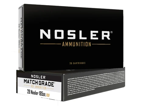 Nosler 60141 Match Grade RDF 28Nosler 185gr RDF Hollow Point Boat Tail 20 Per Box/10 Case