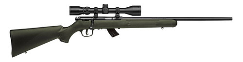 Savage Arms 26721 Mark II FXP 22 LR Caliber with 51 Capacity 21 Barrel Matte Blued Metal Finish  OD Green Synthetic Stock Right Hand Full Size Includes 39x40mm Scope UPC: 062654267215
