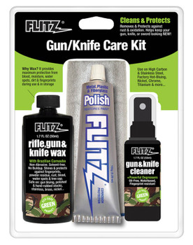 Flitz KG41501 Gun  Knife Care Kit Includes Cleaner Cloth Polish Wax UPC: 065925415018