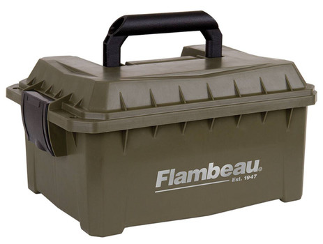 Flambeau 7415SB Shotshell Ammo Can 1220 Gauge 9.625 L x 7.5 W x 4.25 D 4 Boxes Tan UPC: 071617091774