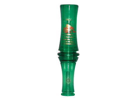 Haydel's Game Calls VR00 "Redleg" Mallard Variable Tone Open Call Double Reed Mallard Sounds Attracts Ducks Green Plastic