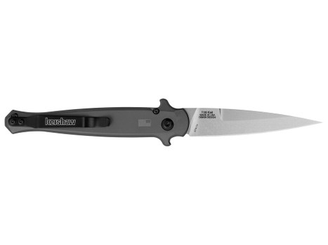 Kershaw 7150 Launch 8 3.50" Folding Spear Point Plain Stonewashed CPM 154 SS Blade Gray w/Insert Aluminum/Carbon Fiber Handle Includes Pocket Clip