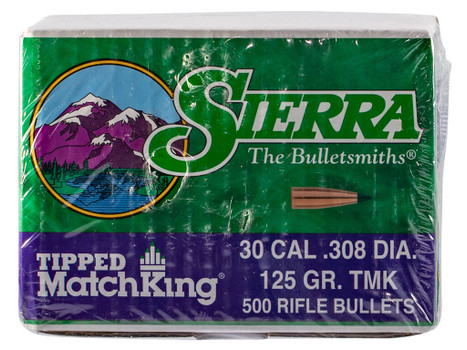 Sierra 7725C Tipped MatchKing 30Cal 125gr Tipped MatchKing 500/Box