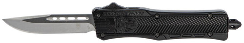 CobraTec Knives SBCTK1SDNS CTK1  Small 2.75 OTF Drop Point Plain D2 Steel BladeBlack Aluminum Handle Features Glass Breaker Includes Pocket Clip UPC: 099654021813