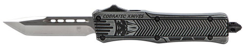 CobraTec Knives SSWCTK1STNS CTK1  Small 2.75 OTF Tanto Plain D2 Steel BladeBlack Stonewashed Aluminum Handle Features Glass Breaker Includes Pocket Clip UPC: 099654022117