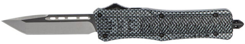 CobraTec Knives MCFCTK1MTNS CTK1  Medium 3 OTF Tanto Plain D2 Steel BladeCarbon Fiber Aluminum Handle Features Glass Breaker Includes Pocket Clip UPC: 099654023374