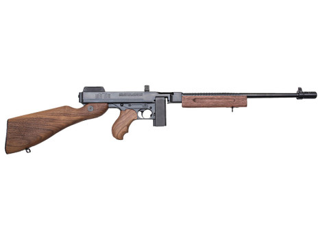 Thompson T110SH 1927A-1 Deluxe 45 ACP Caliber with 18" Barrel, 10+1 Capacity (Stick), Blued Metal Finish, American Walnut Stock Horizontal Wood Grip Right Hand