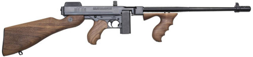 Thompson T110S 1927A1 Deluxe 45 ACP Caliber with 16.50 Barrel 101 Capacity Stick Blued Metal Finish American Walnut Stock Wood Grip Right Hand UPC: 602686211048