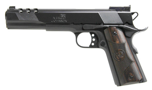 Iver Johnson Arms EAGLEXL10 1911 Eagle XL  10mm Auto 6 81 Matte Blued Black Cerakote Ported Long Slide Diamondwood Walnut with Integrated Logo Grip Adj Sights UPC: 602938282420