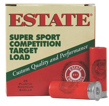 Estate Cartridge Super Sport Competition Target Load 12 Gauge Shotshell Ammunition, 2 3/4 Inch, 1200 FPS, 1 1/8 Ounce, #8 Shot - 25 Cartridge Box ( 25 / 1 )