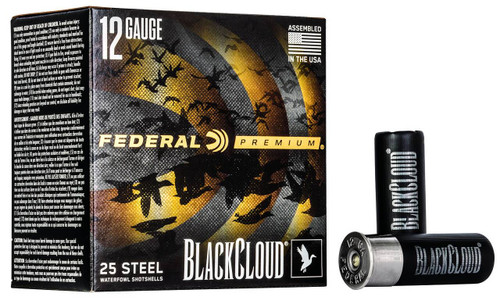 Federal Black Cloud 12 Gauge Shotshell Ammunition, 2 3/4 Inch, 1500 FPS, 1 1/8 Ounce, #2 Shot - 25 Cartridge Box ( 25 / 1 )