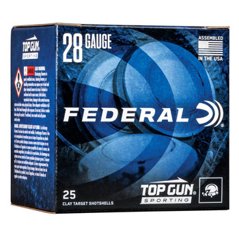 Federal Top Gun 28 Gauge Shotshell Ammunition, 2 3/4 Inch, 1330 FPS, 2/3 Ounce, #7 1/2 Shot - 25 Cartridge Box ( 25 / 1 )