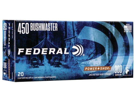 Federal 450BMB Power-Shok 450Bushmaster 300gr Jacketed Soft Point 20 Per Box/10 Case