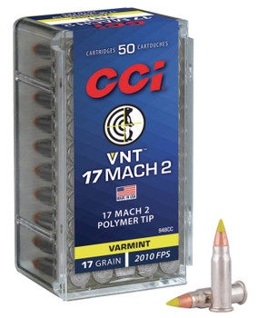 CCI Varmint VNT Hyper Velocity Rimfire Ammunition, 17 HM2, PTJHP, 17 Grain - 50 Cartridge Box ( 50 / 1 )