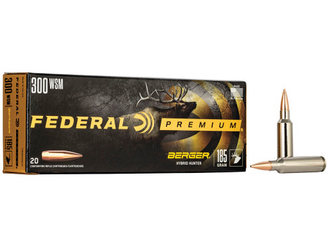 Federal P300WSMBCH1 Premium 300WSM 185gr Berger Hybrid Hunter 20 Per Box/10 Case