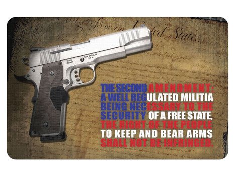 TekMat TEKR172AMEND Right To Bear Arms Cleaning Mat Multi-Color Rubber 11"x17" 2nd Amendment